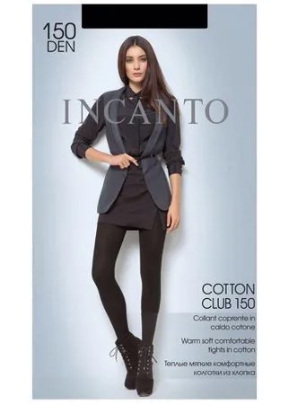 Колготки Incanto Cotton Club, 150 den, размер 6, черный