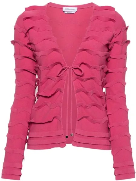 Ярусный кардиган с оборками Blumarine, розовый