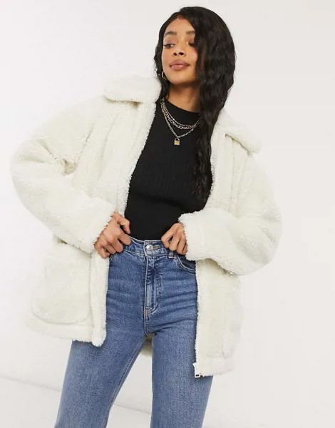 Oversized-куртка Threadbare Gaby-Белый