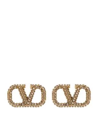 Valentino Garavani VLogo Signature crystal-embellished stud earrings