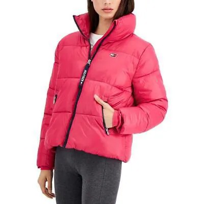 Tommy Hilfiger Sport Женская розовая укороченная однотонная куртка-пуховик S BHFO 7435