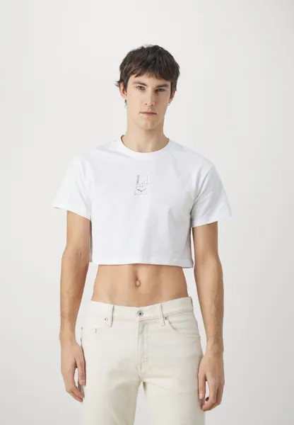 Футболка с принтом Unisex Crop Logo Ludovic de Saint Sernin, белый