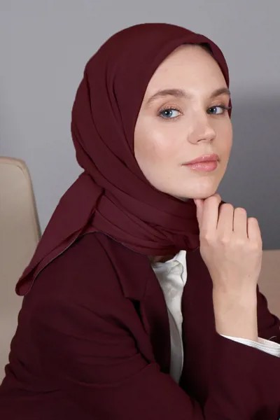 Платок женский MADAME POLO 5761, бордовый (доставка из-за рубежа)