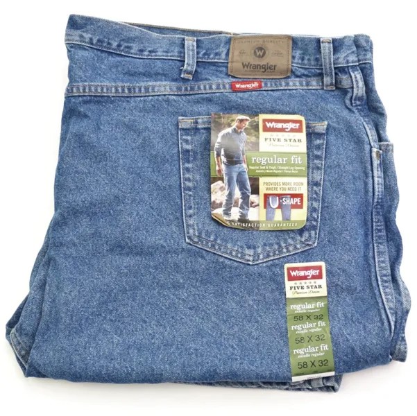 Мужские джинсы прямого кроя Wrangler Five Star Premium Denim, размер W58 L32, новинка
