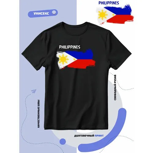 Футболка SMAIL-P флаг Филиппин, размер S, черный