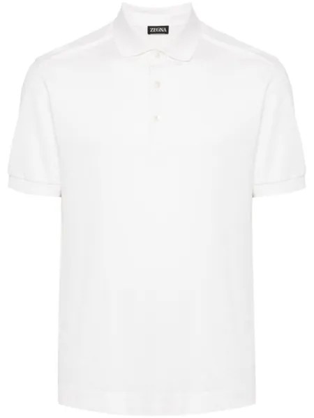 Zegna рубашка поло с короткими рукавами, белый