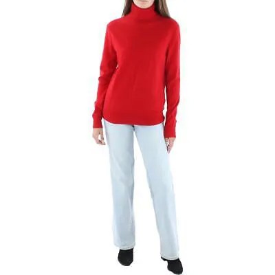 Polo Ralph Lauren Женская красная кашемировая водолазка-свитер-рубашка L BHFO 4252