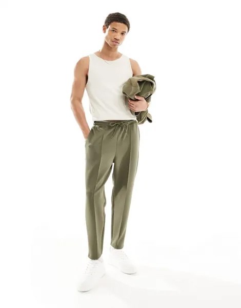 Зауженные джоггеры цвета хаки ASOS DESIGN