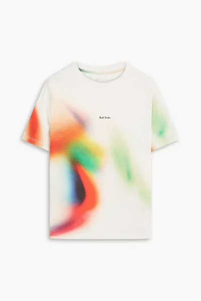 Футболка из хлопкового джерси с принтом Paul Smith, слоновая кость