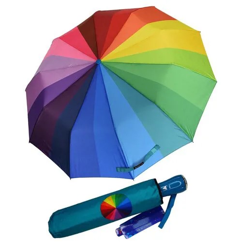 Зонт-шляпка Lantana Umbrella, полуавтомат, 3 сложения, купол 105 см., 10 спиц, система «антиветер», чехол в комплекте, для женщин, зеленый, бордовый