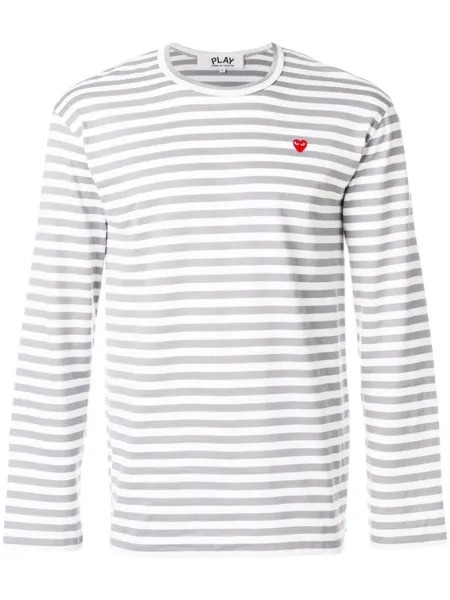 Comme Des Garçons Play футболка с логотипом, серый