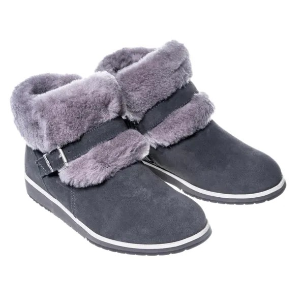 Полусапоги женские Emu Australia Oxley Fur Cuff W11698 серые 38 EU