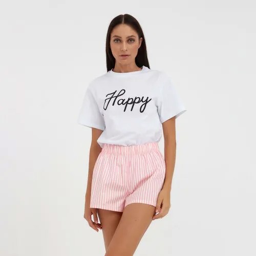 Шорты  Kaftan, размер 42, розовый, белый