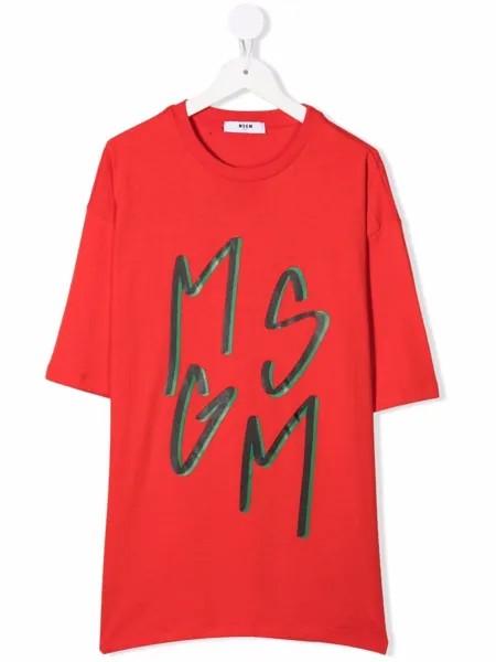 MSGM Kids футболка с логотипом