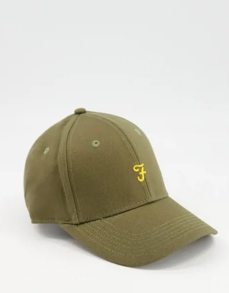 Оливковая кепка с логотипом Farah-Зеленый цвет