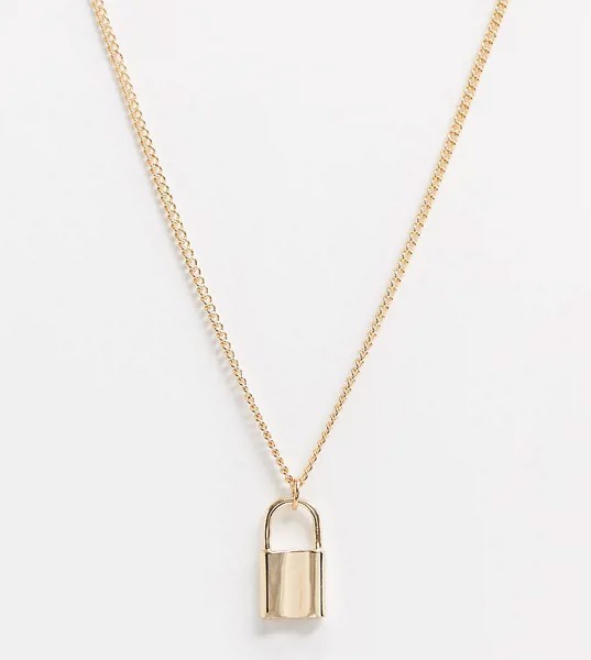 Ожерелье с подвеской-замком Accessorize-Золотой
