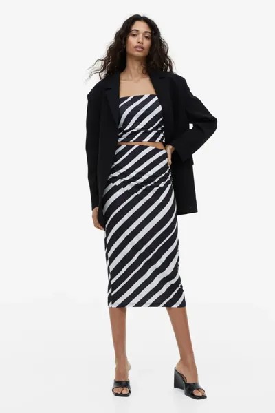 Юбка-карандаш с драпировкой H&M, черный