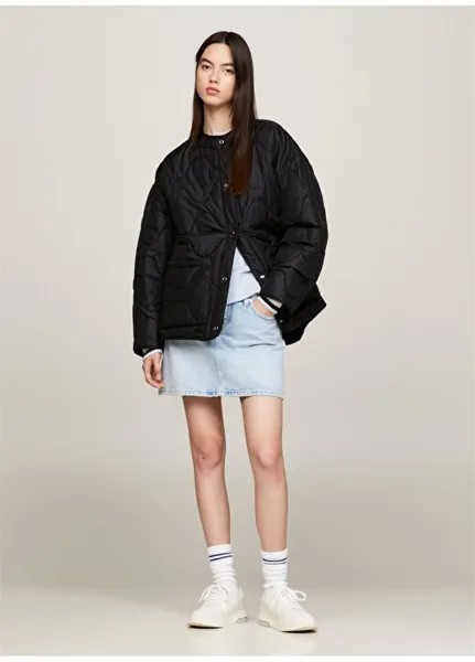Обычная черная женская куртка TJW ONION QUILT LINER JACKET Tommy Jeans, черный