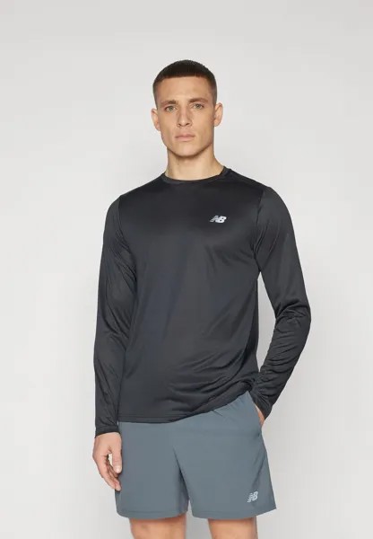 Топ с длинными рукавами SPORT ESSENTIALS LONG SLEEVE New Balance, цвет black