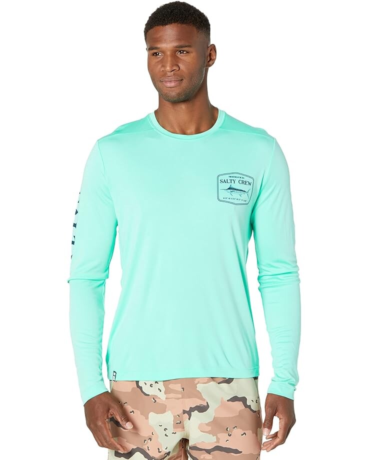 Рубашка Salty Crew Stealth Long Sleeve Sunshirt, цвет Seafoam