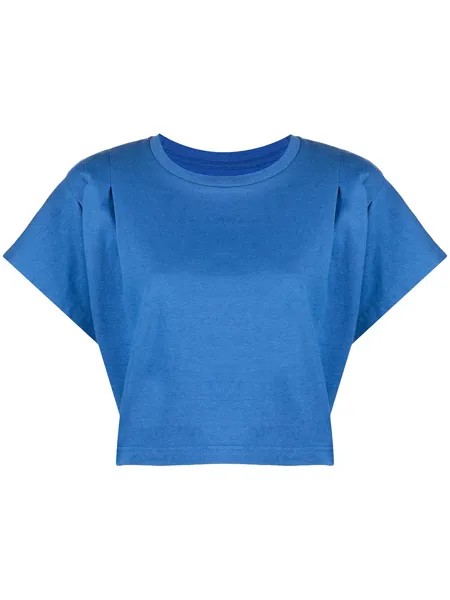 Isabel Marant укороченная футболка со складками на плечах