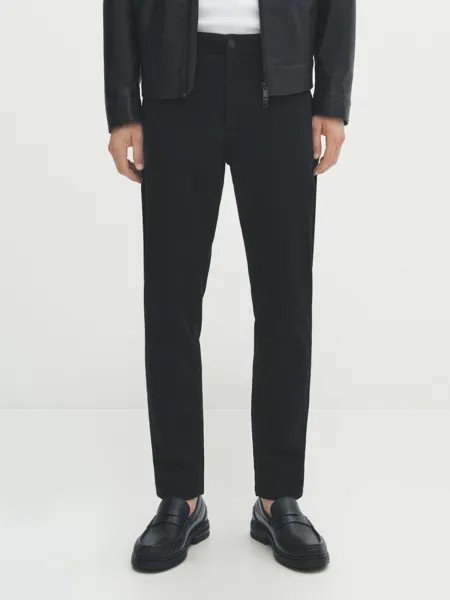 Джинсы заюженного кроя Massimo Dutti, черный