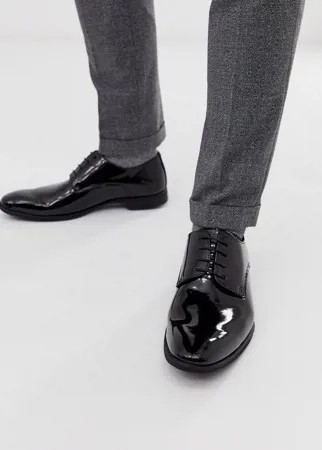 Черные лакированные туфли New Look-Черный
