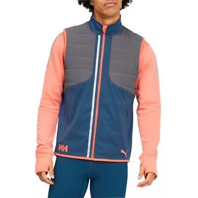 Puma Full Zip Running Vest X Helly Hansen Мужская синяя повседневная спортивная верхняя одежда 52