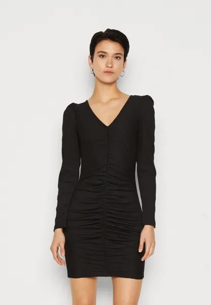 Платье из джерси Onlliva Ruching Short Dress ONLY, черный