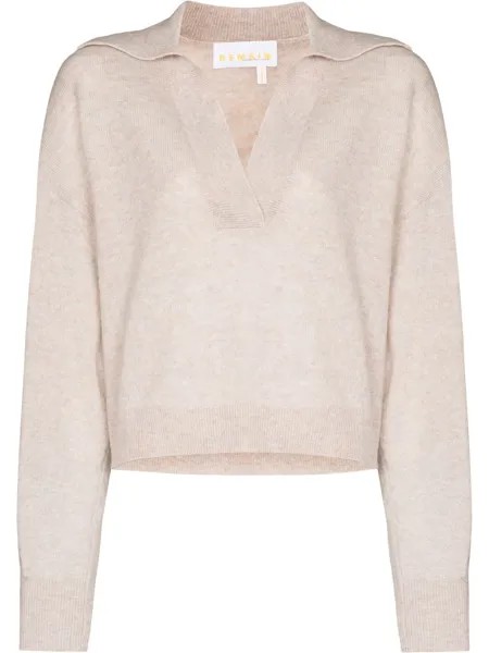 REMAIN REMAIN PATTY POLO NK LS SWEATER BEIGE