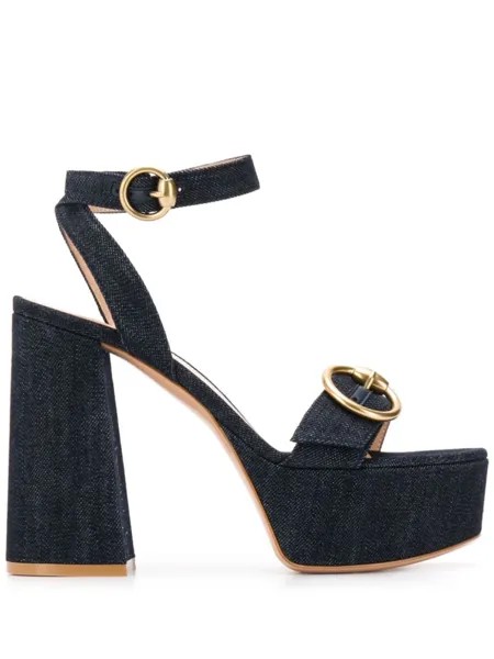 Gianvito Rossi джинсовые босоножки Zandra, синий