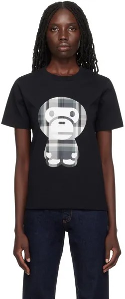 Черная футболка Big Baby Milo Bape