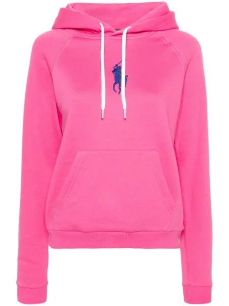 Polo Ralph Lauren худи из джерси с вышитым логотипом, розовый