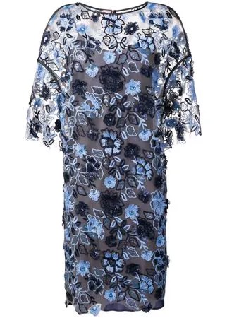 Antonio Marras платье шифт с цветочной вышивкой