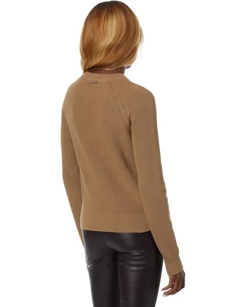 Свитер Michael Kors Easy Raglan Snap Shakr Sweater, цвет Dark Camel