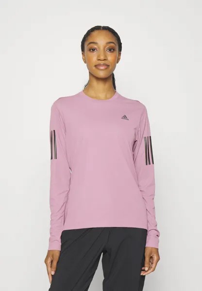 Блузка с длинными рукавами Adidas, розовато-лиловый