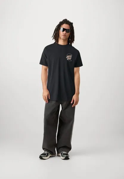 Футболка с принтом Crackle Moon Dot Unisex Santa Cruz, черная
