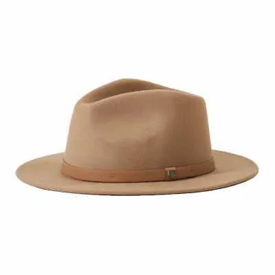 Шляпа Brixton Messer SP22 Fedora (Мохаве) с широкими полями, шерстяная фетровая кожаная кепка с ремешком