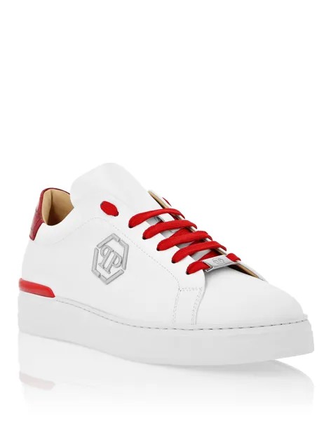 Кроссовки Lo-Top с принтом Cocco Insert Hexagon Philipp Plein, цвет White / Red
