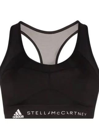 Adidas by Stella McCartney спортивный бюстгальтер с логотипом из коллаборации с Stella McCartney