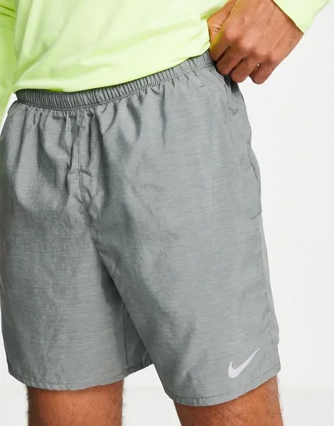 Серые шорты 2-в-1 длиной 7 дюймов Nike Running Challenger-Серый