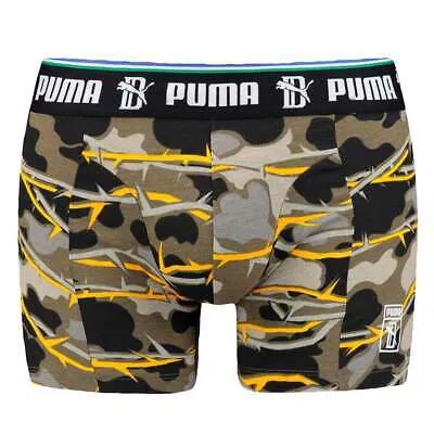 Мужские зеленые повседневные боксеры Puma Lifestyle Sueded Cotton Boxers 907385-01