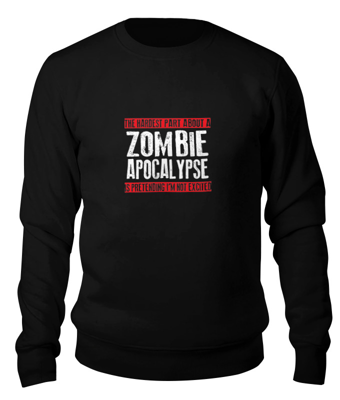 Свитшот унисекс Printio Zombie apocalypse черный M