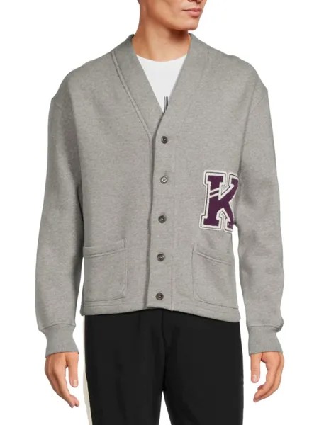 Кардиган с логотипом Collegiate Kenzo, серый