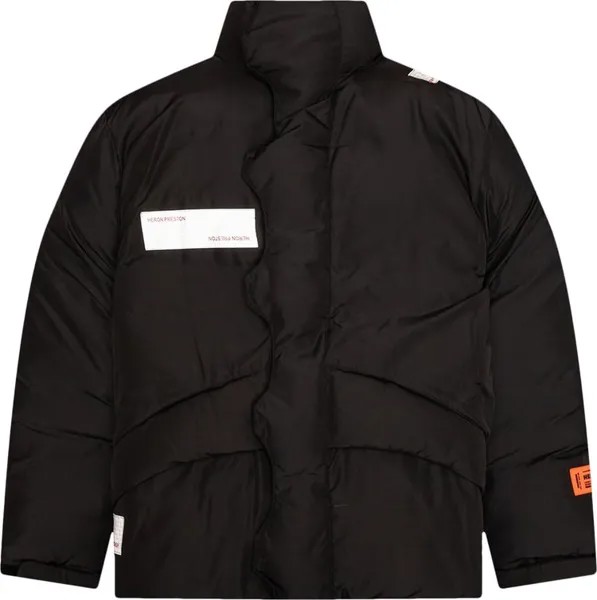 Пуховик Heron Preston Hiking Tape Puffer Jacket 'Black', черный