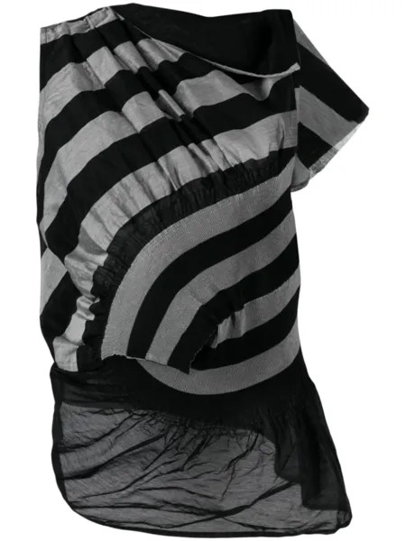 Issey Miyake блузка Cassini асимметричного кроя, черный