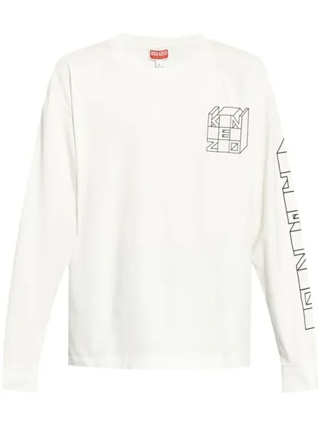 Kenzo футболка Кубе, белый