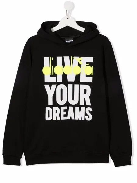 Diadora Junior худи с принтом Live Your Dreams
