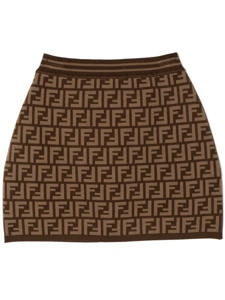 Fendi Kids трикотажная юбка с узором FF