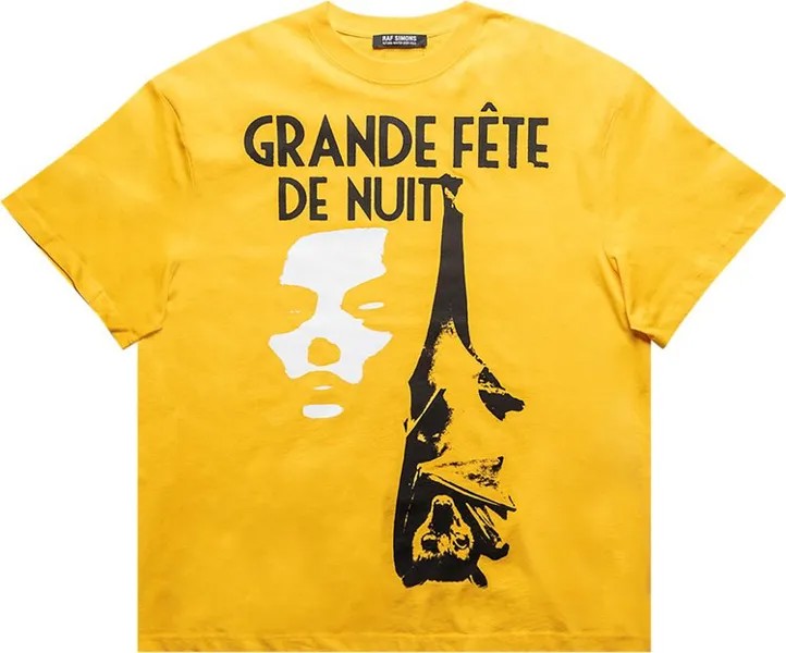 Футболка Raf Simons Grand Fete De Nuit Oversized T-Shirt 'Yellow', желтый